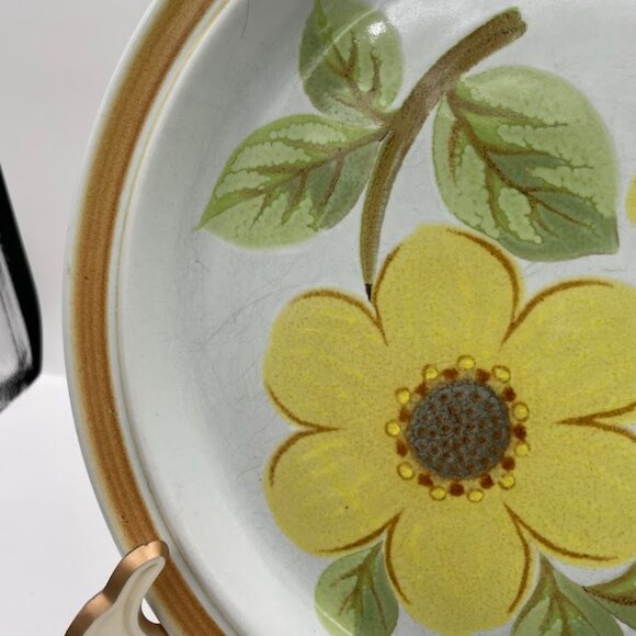 Royal Doulton Summer Days 1973 Stoneware Yellow Flower Dinner Plate Large Plate - Picture 3 of 5